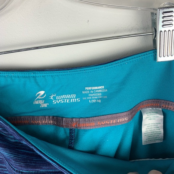 Energy Zone Blue Heathered Mid-Rise Leggings - Picture 6 of 6